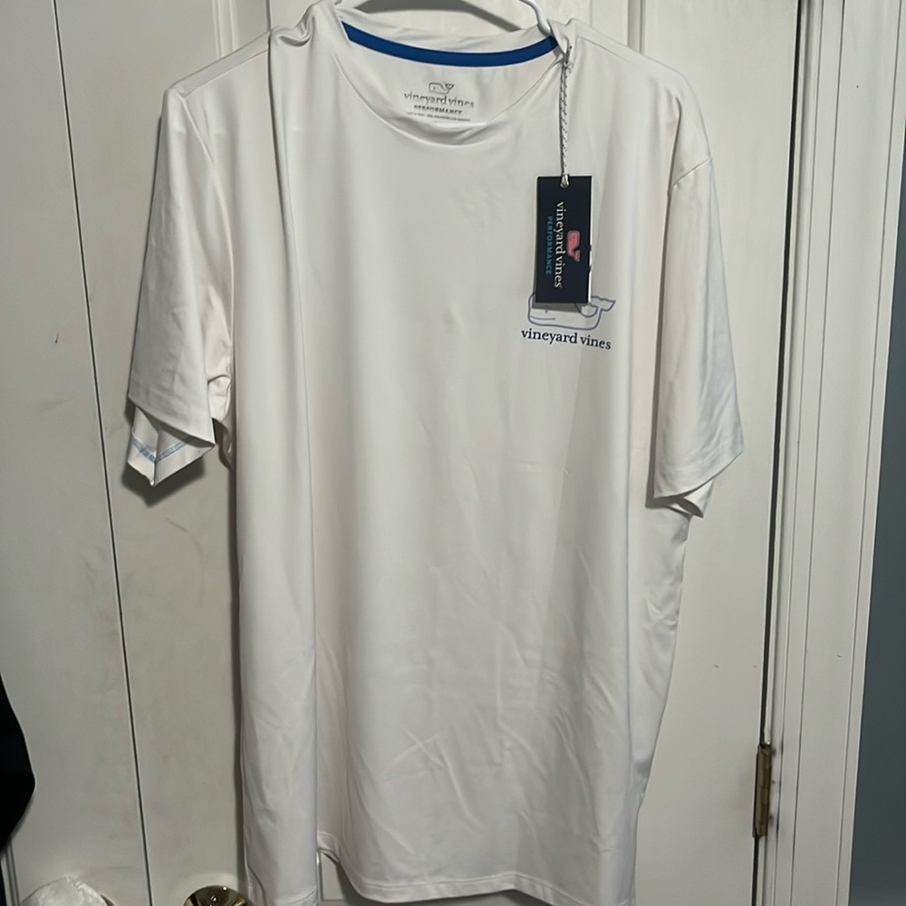 White Vineyard Vines performance fishing shirt